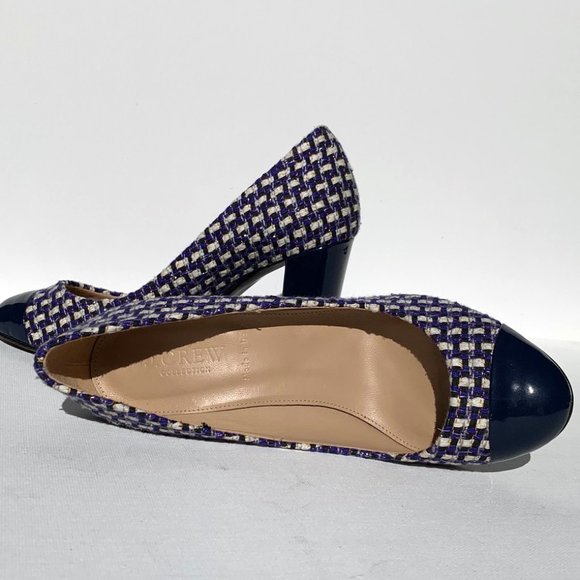 J. Crew Collection fabric and leather pumps, made in Italy! - Picture 3 of 5